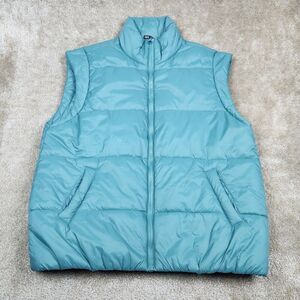 DSG Vest M/L Teal Mens Full Zip Nylon Puffer Sleeveless Jacket Used